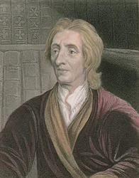 Ritratto di John Locke inciso da James Posselwhite, pubblicato da William Mackenzie